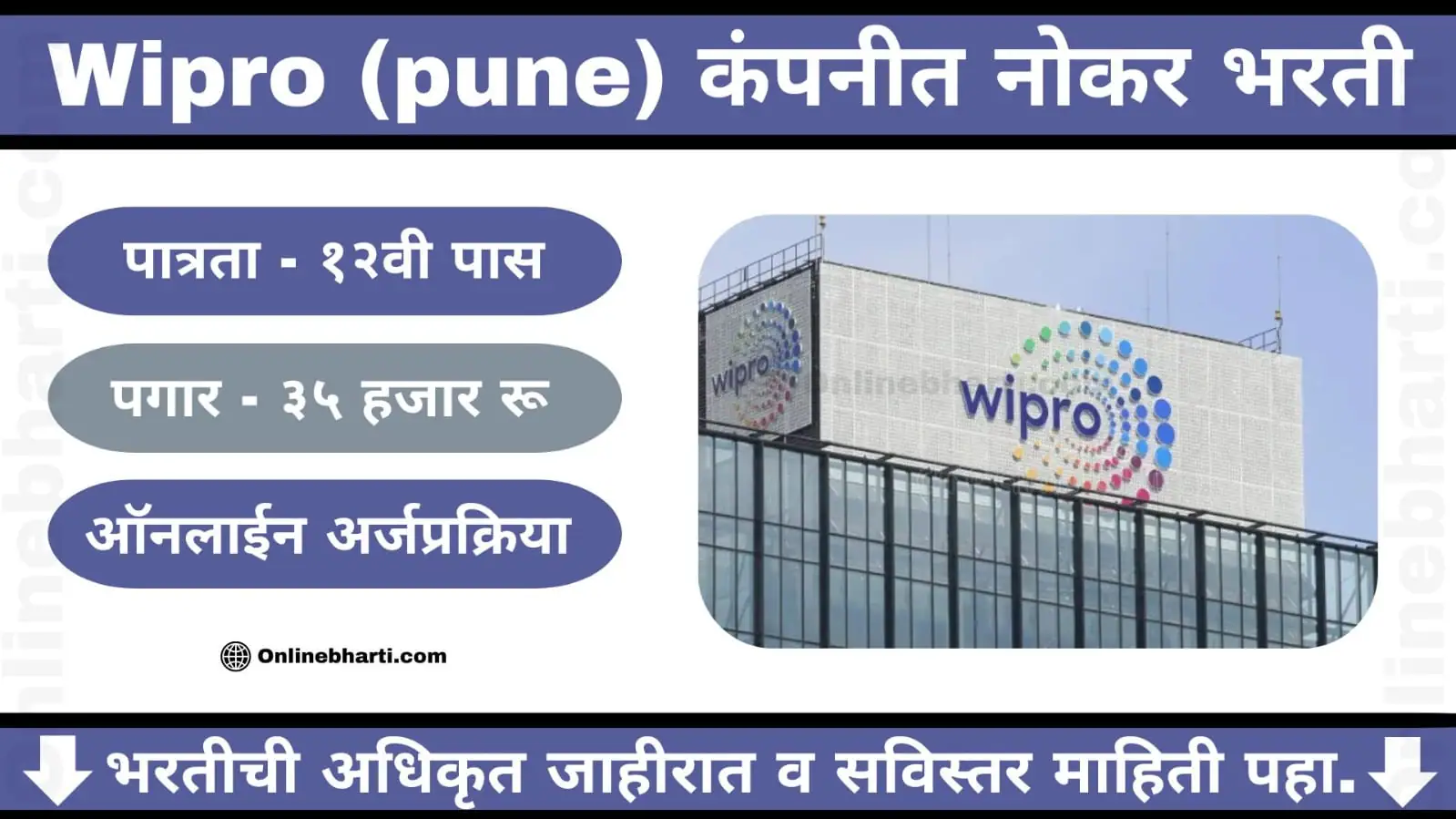 Wipro company Pune Requirement